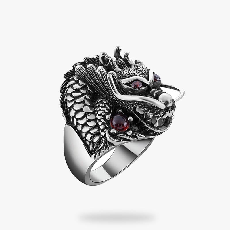 Cette bague dragon argent est un dieu japonais. Bijou japonais fabriqué en argent 925