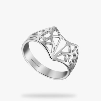 Cette bague japonaise argent femme originale et tendance avec un design de renard japonais kitsune