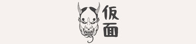 ce masque oni dessin est un visade ge demon japonais avec des kanji