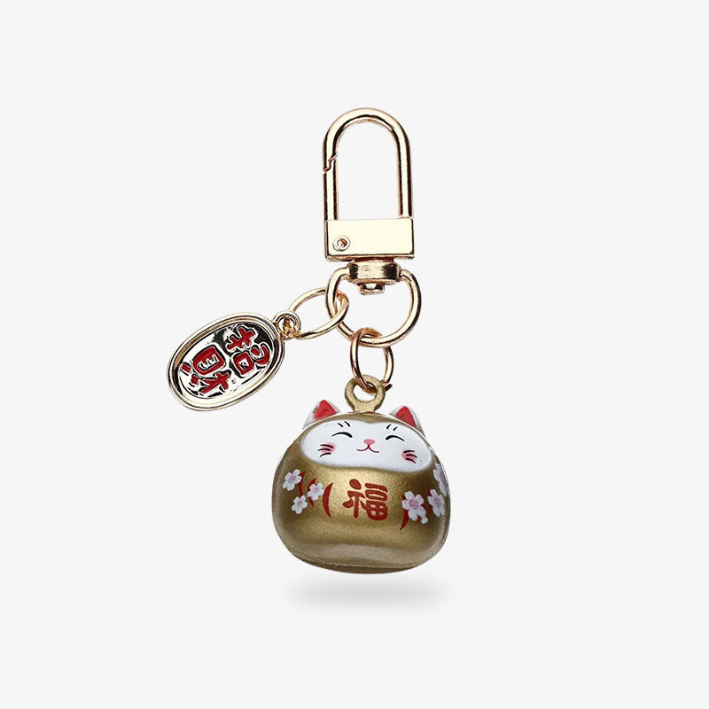 Pour attirer la bonne fortune voici un porte-clé maneki neko ceramique en vente en masse