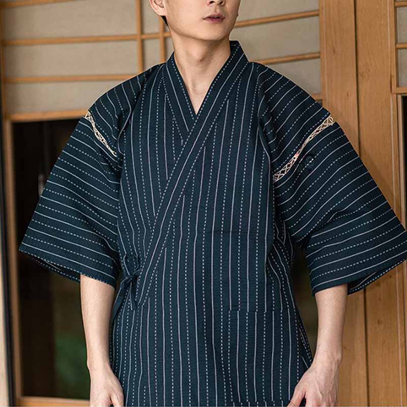 Jinbei Japonais Homme Kimono Homme Shogun Japon