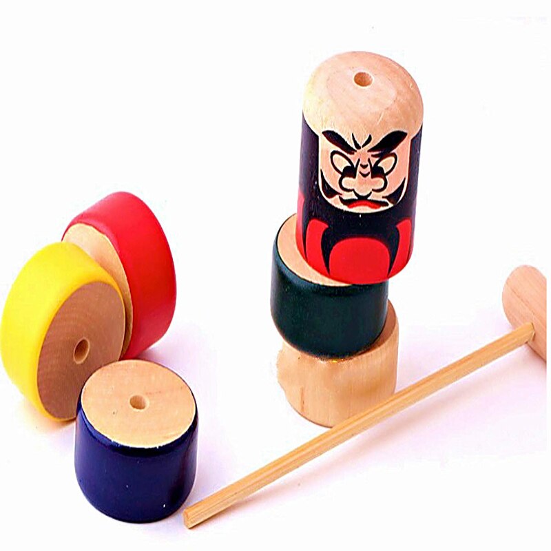 Daruma en bois jouet