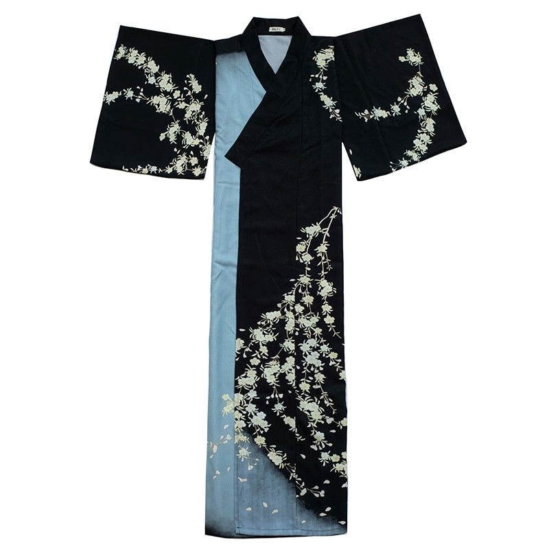 Kimono Femme Noir Shogun Japon