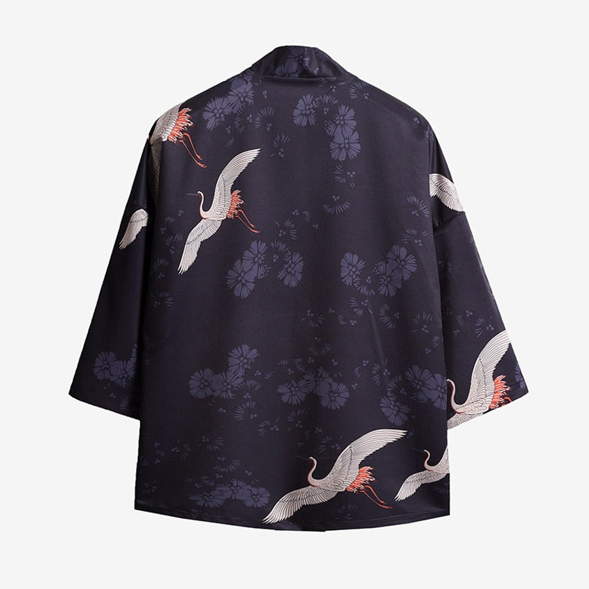 Haori Japonais Noir